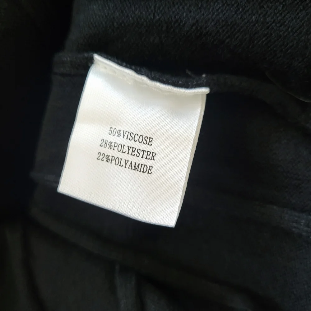 AMYLYNN The Bae Wide Leg Fitted Knit Jumpsuit in Black - Picture 12 of 12